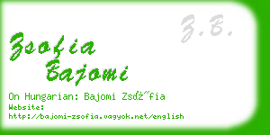 zsofia bajomi business card